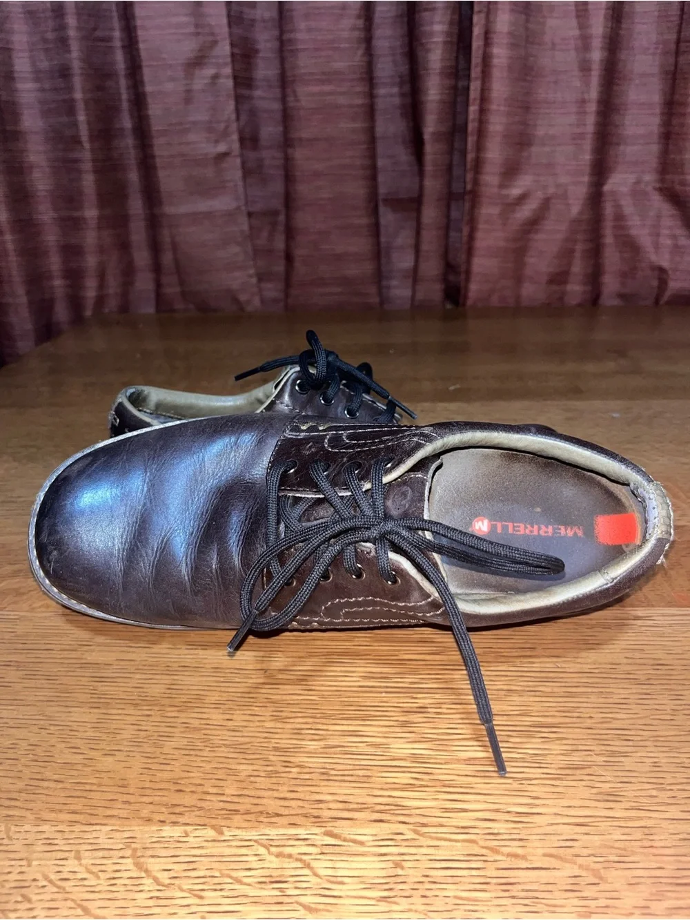 Merrell Shoes Mens Size 10 Espresso Brown Leather Lace Up Casual  Sneakers
